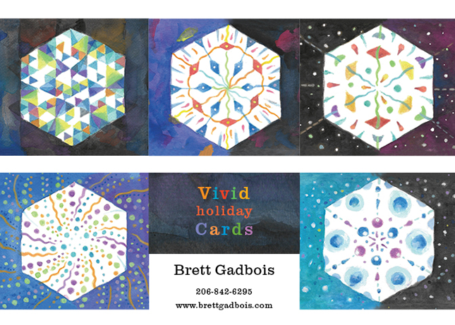45 5 Vivid Holiday cards 5x7 